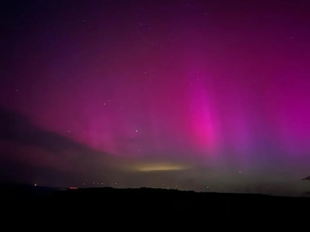 Espectacular aurora boreal en Morella