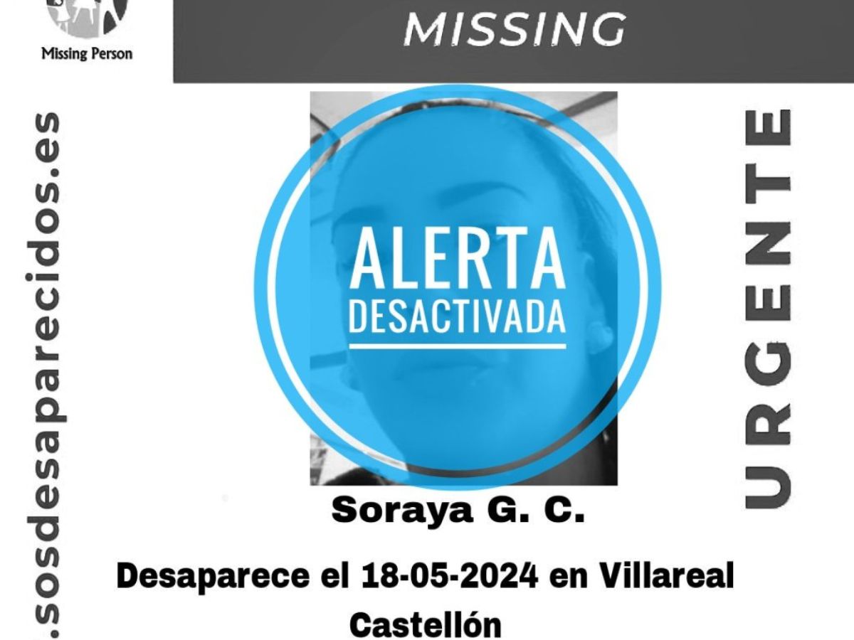 Localizan a Soraya, la joven desaparecida en Vila-real