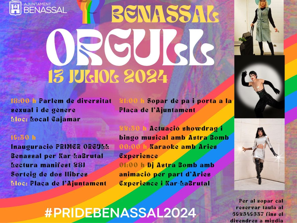 Benassal reivindicará los derechos LGTBIQ+ con la celebración del 'I Orgullo'