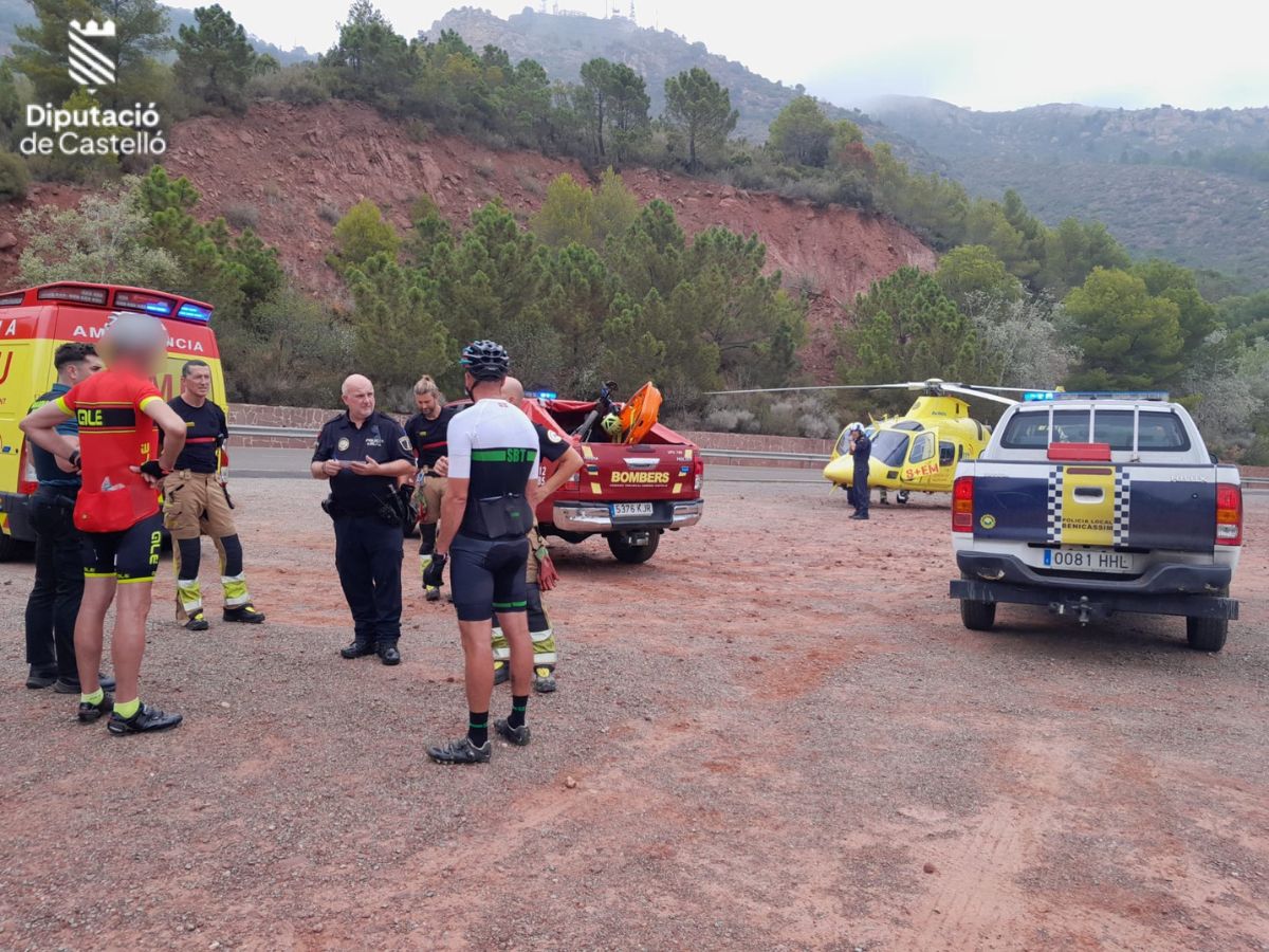 Herido un ciclista al accidentarse en el Desierto de Las Palmas de Benicàssim