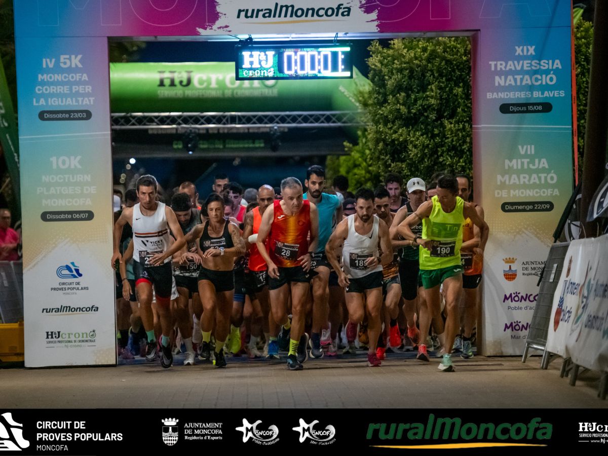 Récord de participación en la quinta edición 10K nocturna de Moncofa