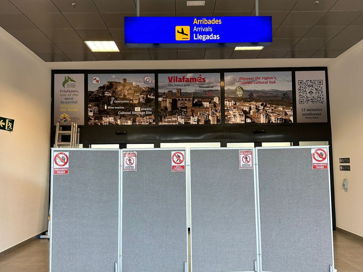 Vilafamés promociona su potencial turístico en el Aeropuerto de Castellón