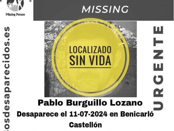 Encuentran sin vida al hombre desaparecido en Benicarló