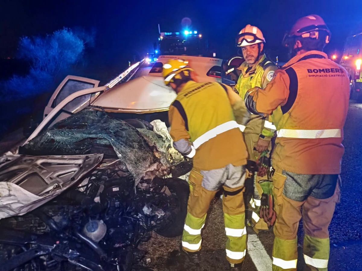 Un fallecido y cinco heridos en un accidente en la N-340 en Nules