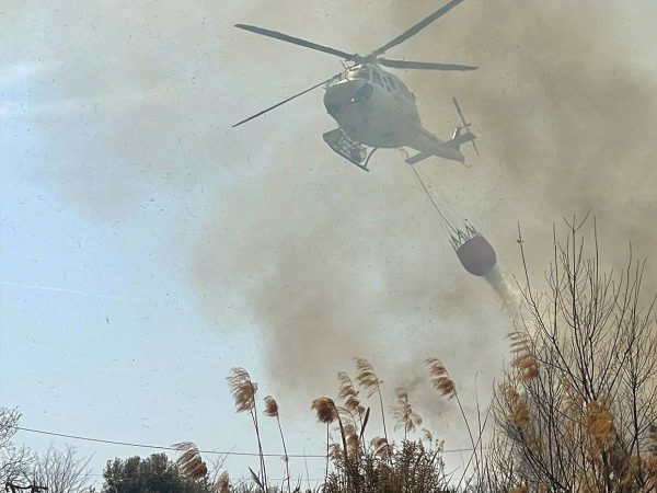 Incendio en Benicàssim por posible caída de rayo