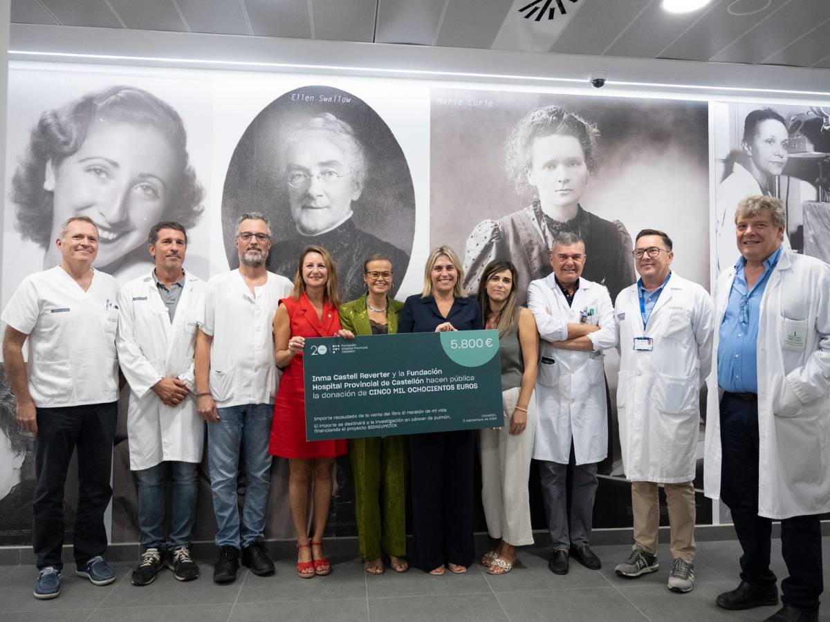 La periodista Inma Castell dona 5.800 euros para la investigación del cáncer de pulmón