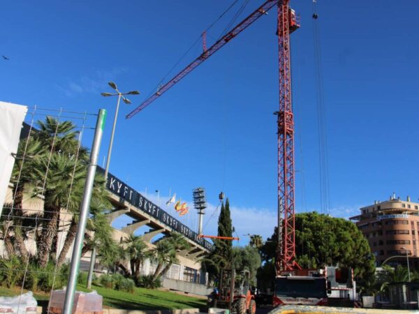 Avanzan las obras de mejora de la grada del SkyFi Castalia