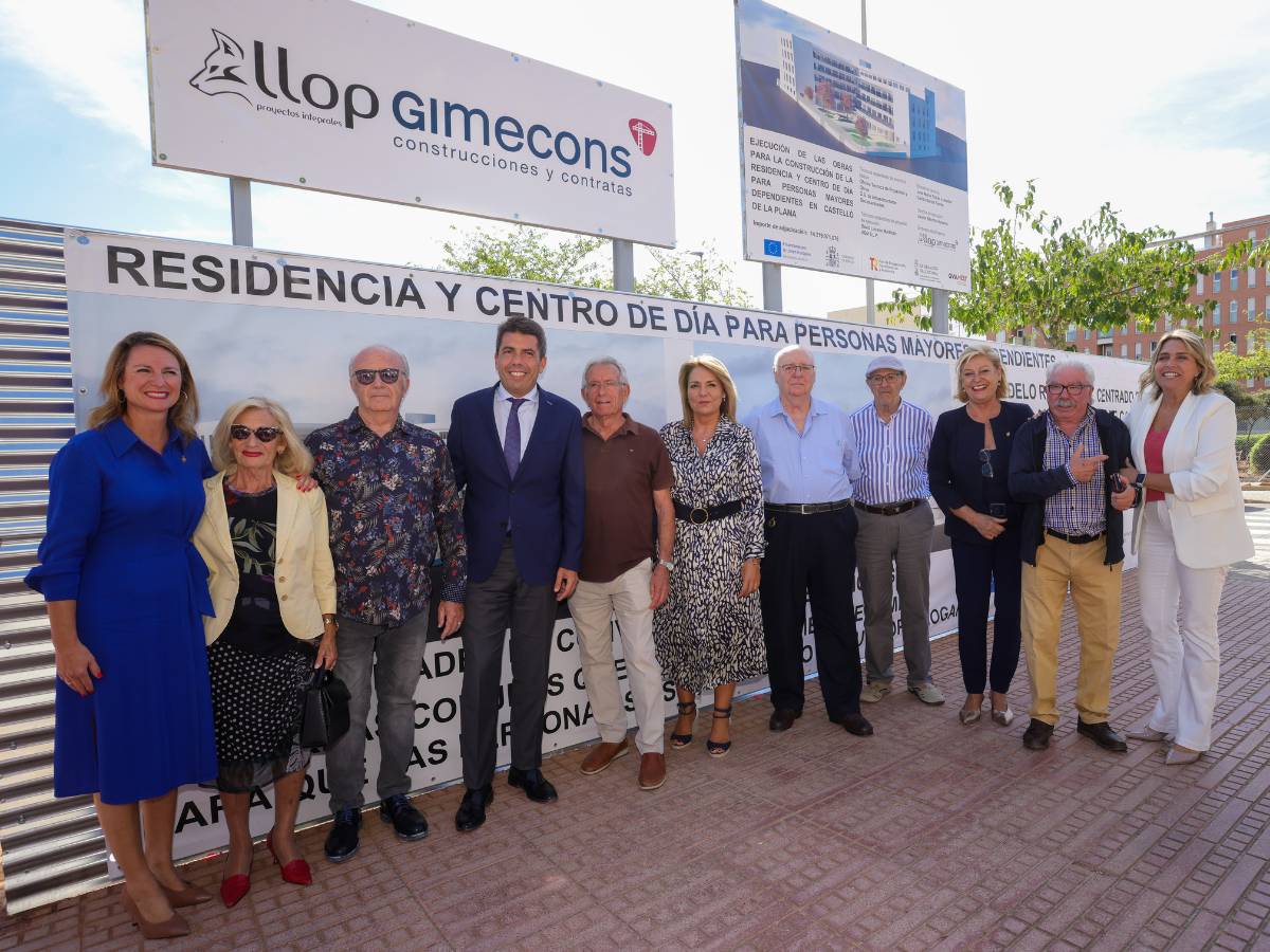 Mazón coloca la primera piedra de la Residencia y Centro de Día para mayores en Castellón