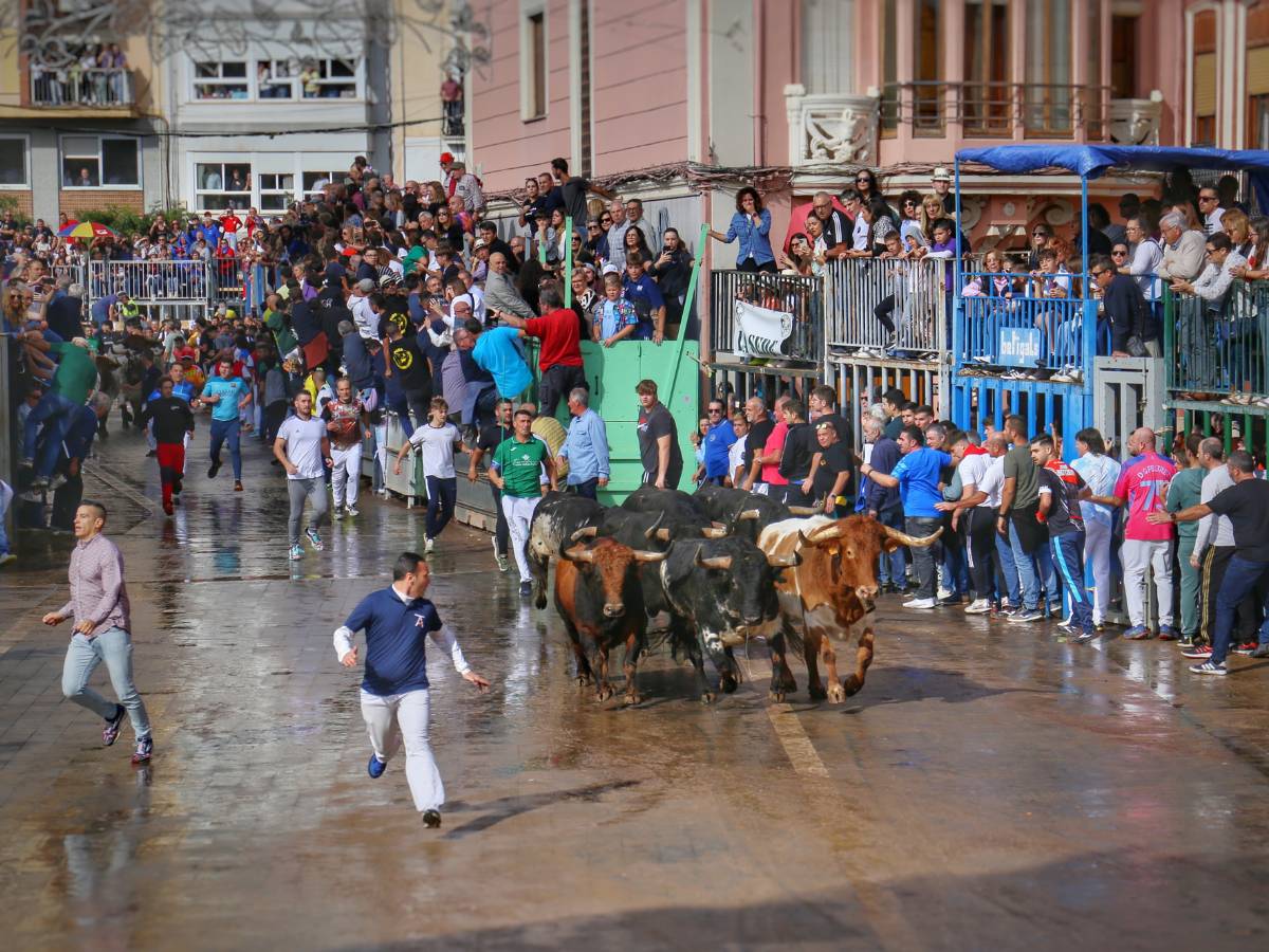 Último encierro de la Fira d’Onda 2024 con los toros de Torrestrella