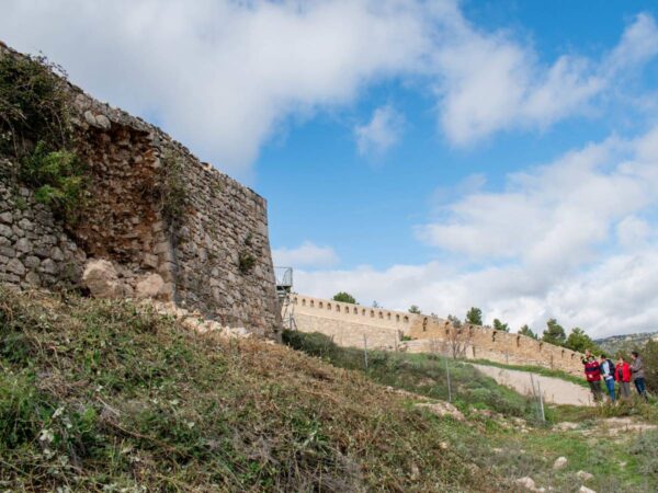 Las fuertes lluvias causan desprendimientos en el castillo de Morella