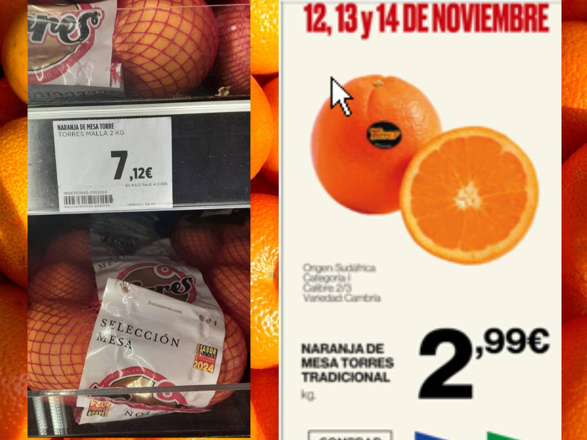 LA UNIÓ denuncia que El Corte Inglés vende naranjas de Sudáfrica estando en plena campaña las valencianas