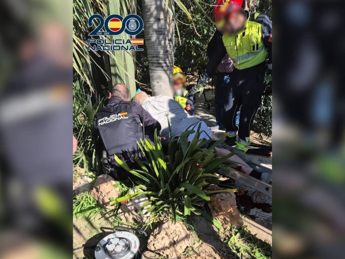 Salvan la vida de un anciano con un torniquete tras caer de un árbol en Orihuela