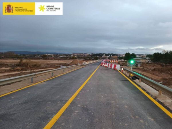 Transportes reabre todas las carreteras estatales de la Comunitat Valenciana tras la DANA