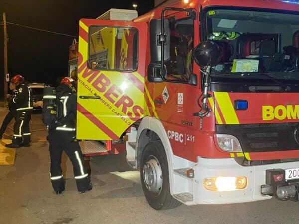 Susto en Benicàssim por incendio en un garaje subterráneo de madrugada