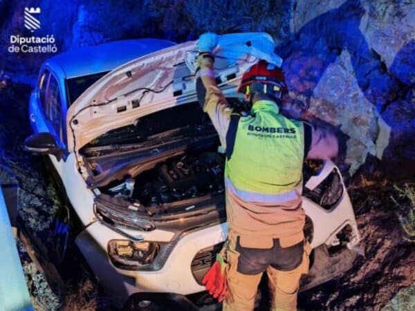 Accidente de tráfico en Castillo de Villamalefa, Castellón