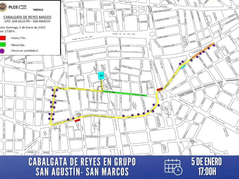 La Cabalgata de Reyes 2025, que será organizada por la Junta de Fiestas, contará con un total de 10 carrozas, 20 grupos de animación a pie y ocho vehículos.