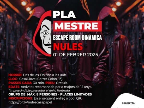 La Casa de Papel llega a Nules con una Escape Room gratuita