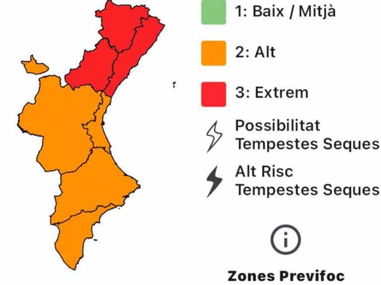 Aemet activa el aviso amarillo por vientos de hasta 80 km/h en el norte de Castellón.