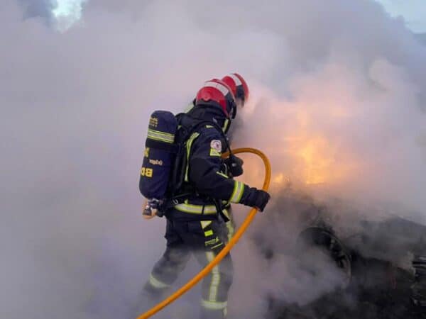 Incendio de un camión en la AP-7 a la altura de Vinaròs
