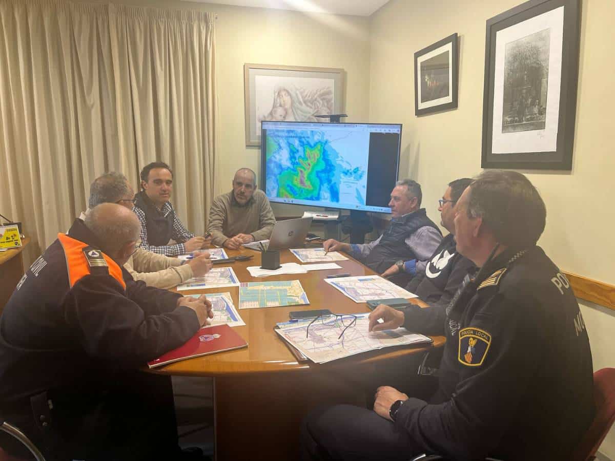 El CECOPAL de Moncofa supervisa la situación ante el riesgo de inundaciones