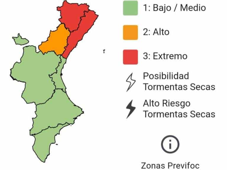 Emergencias de la Generalitat Valenciana mantiene activas las alertas roja y naranja por fuertes vientos en la provincia de Castellón. 