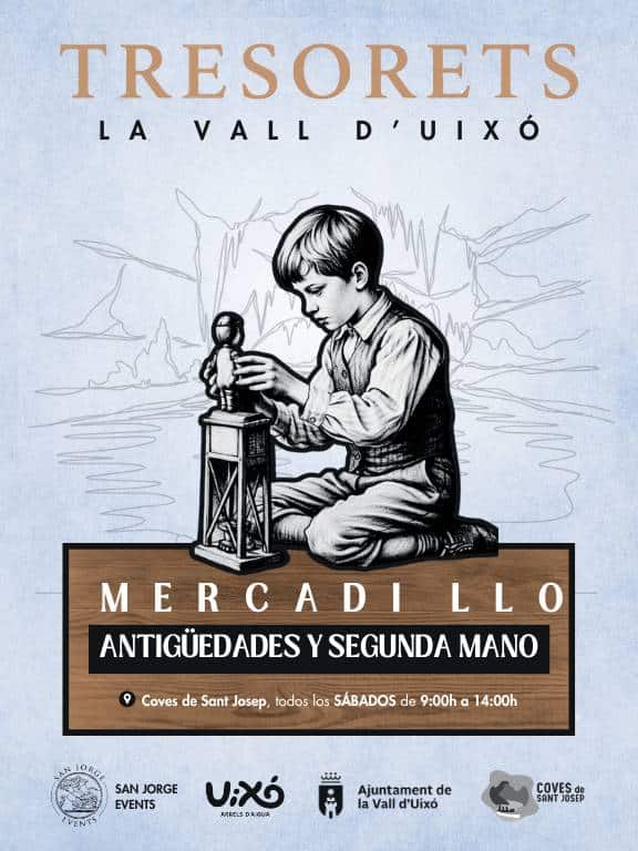El entorno mágico de las Coves de Sant Josep acogerá todos los sábados 'Tresorets', un mercado de antigüedades y segunda mano que promete convertirse en una cita imprescindible