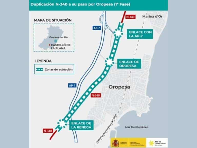 Uno de los principales problemas de la N-340 es la ausencia de control de accesos, lo que permite que numerosas propiedades vecinas se incorporen directamente a la vía.