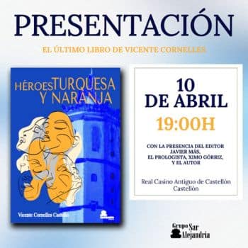 El periodista y escritor castellonense, Vicente Cornelles, presenta su nuevo libro en el Real Casino Antiguo de Castellón. 