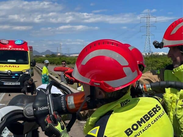 Accidente en Castellón con conductor a la fuga en la CV-10 de Borriol