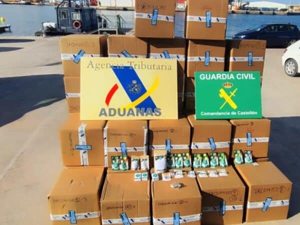 Interceptados 64 kilos de marihuana y 7,5 kilos de hachís con destino Vila-real